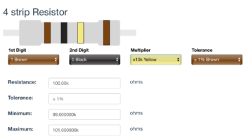 100k Ω ±1% Resistor