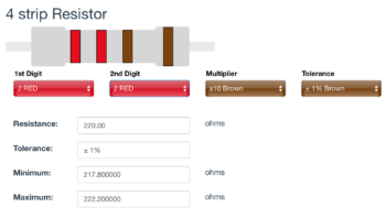 220 Ω ±1% Resistor