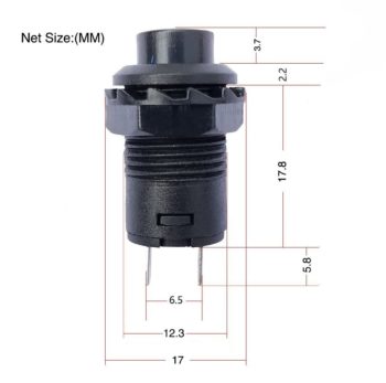 Black push button switch - Image 2