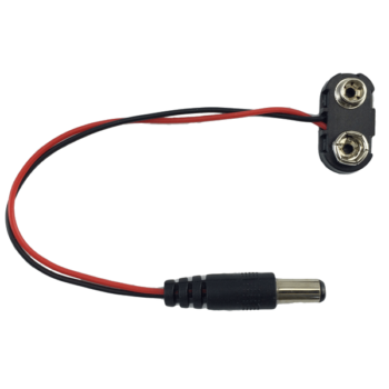 9V Battery Clip Socket with 2.1 X 5.5mm DC Plug
