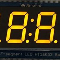 Adafruit 0.56" 4-digit 7-segment Display W/i2c Backpack (Yellow)